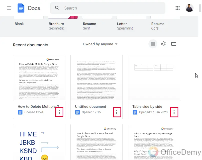 How to Delete Multiple Google Docs 6
