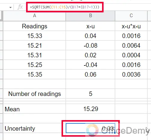 How to Find Uncertainty in Google Sheets 21