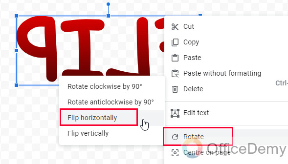 How to Flip Text in Google Docs 13