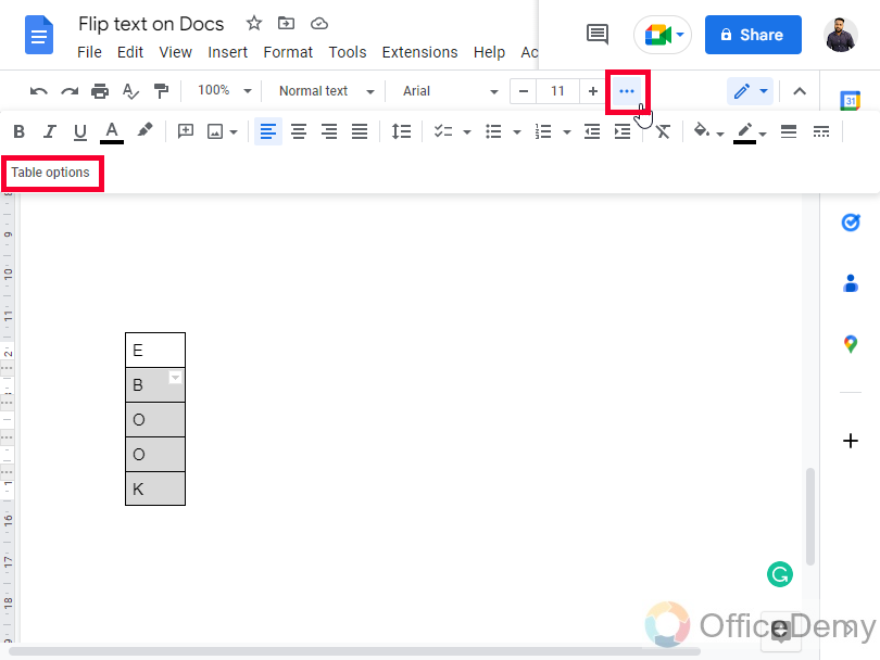 How to Flip Text in Google Docs 22