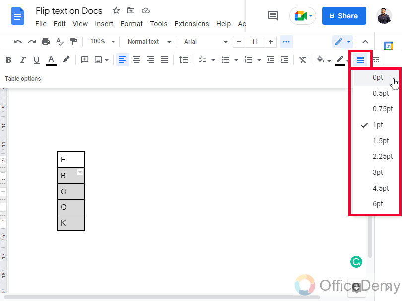How to Flip Text in Google Docs 23