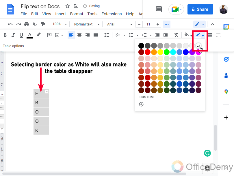 How to Flip Text in Google Docs 25