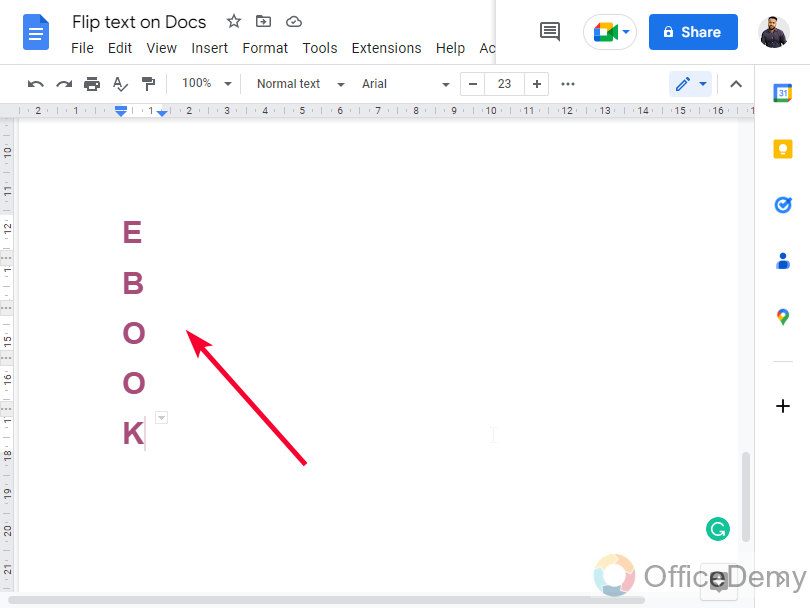 How to Flip Text in Google Docs 26
