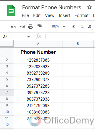 How to Format Phone Numbers in Google Sheets 1