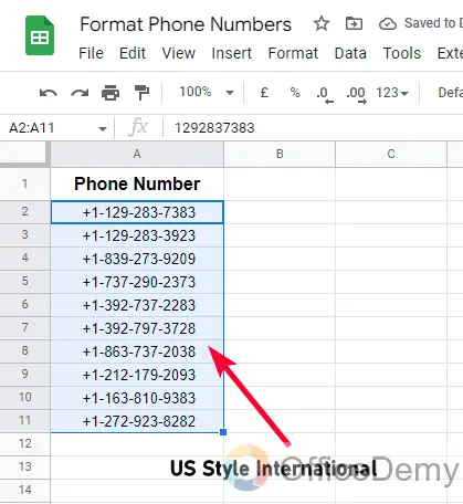 How to Format Phone Numbers in Google Sheets 10