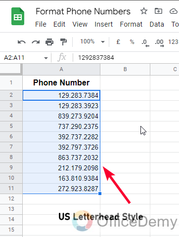 How to Format Phone Numbers in Google Sheets 12