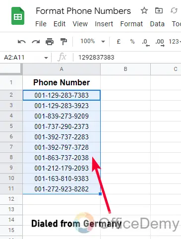 How to Format Phone Numbers in Google Sheets 14
