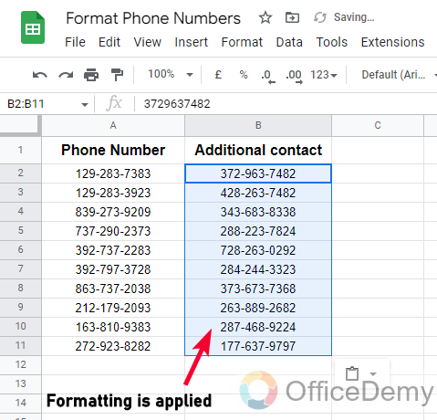 How to Format Phone Numbers in Google Sheets 25