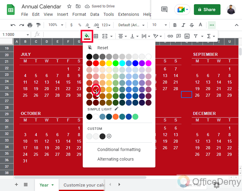 How to Insert Calendar in Google Sheets 6
