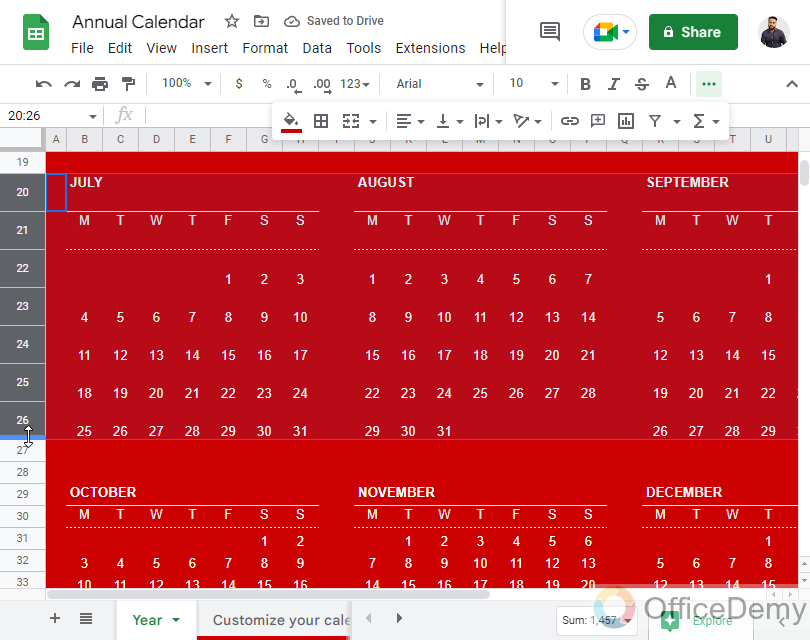 How to Insert Calendar in Google Sheets 7