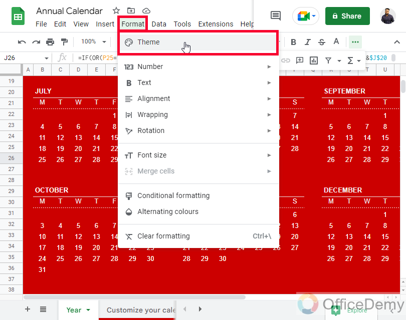 How to Insert Calendar in Google Sheets 8