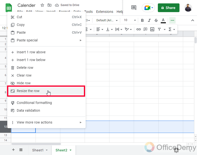 How to Insert Calendar in Google Sheets 11