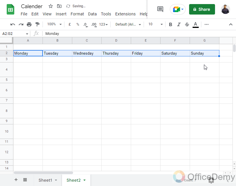 How to Insert Calendar in Google Sheets 14