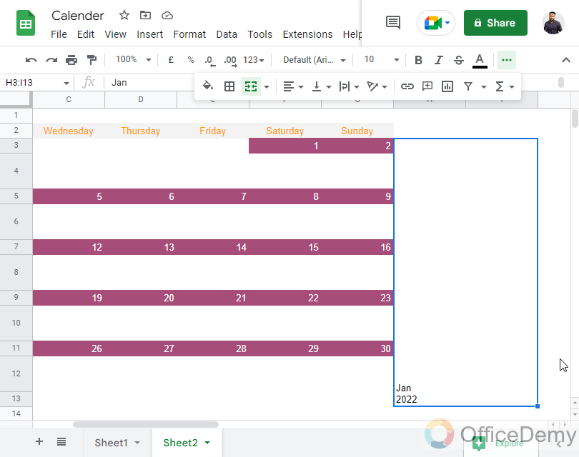 How to Insert Calendar in Google Sheets 30