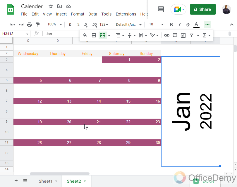 How to Insert Calendar in Google Sheets 32