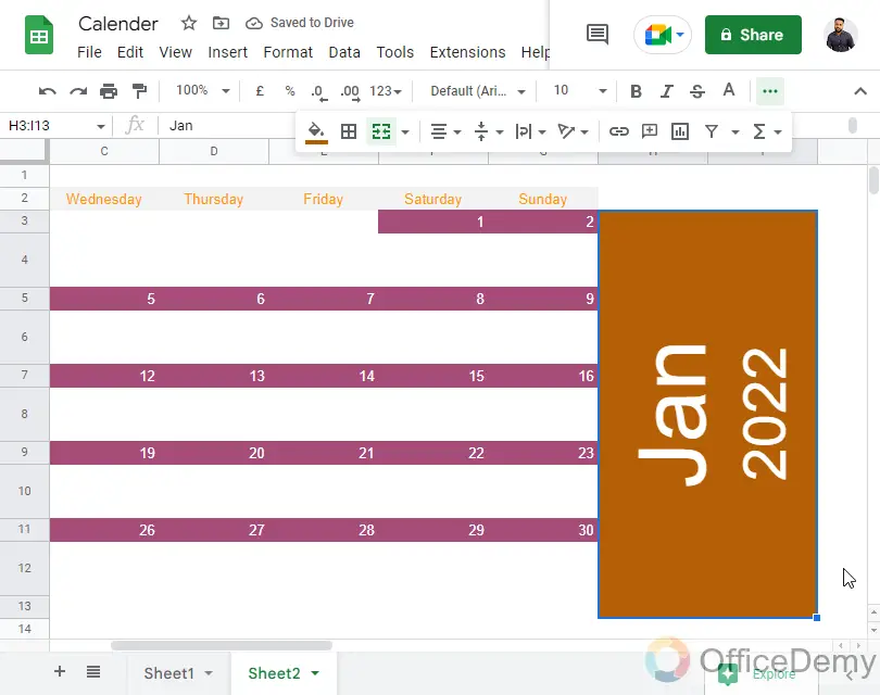 How to Insert Calendar in Google Sheets 33