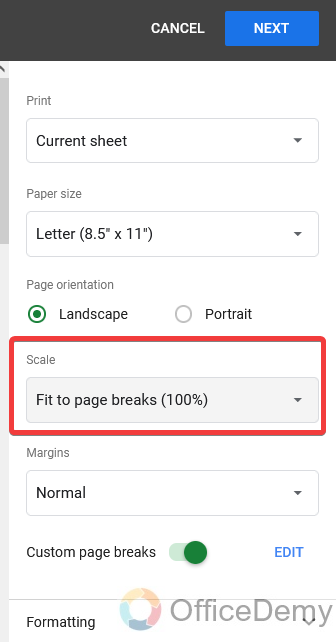 How to Insert Page Break in Google Sheets 13
