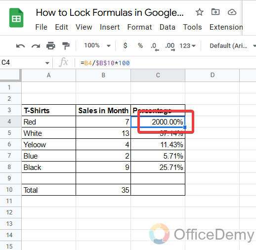 How to Lock Formulas in Google Sheets 14