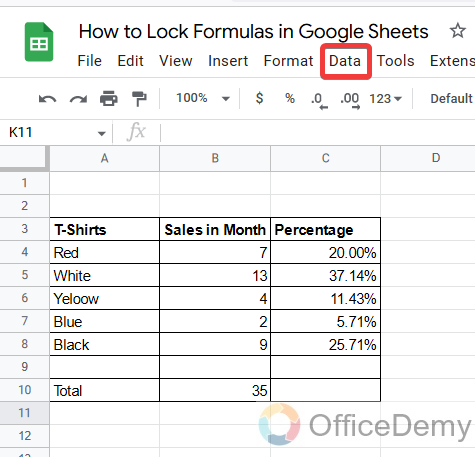 How to Lock Formulas in Google Sheets 3