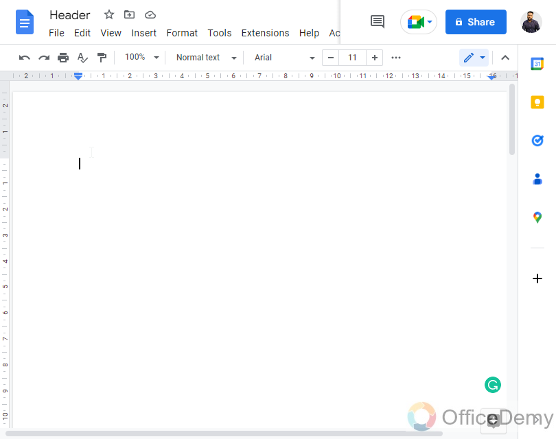 How to Make Header Only on First Page Google Docs 1