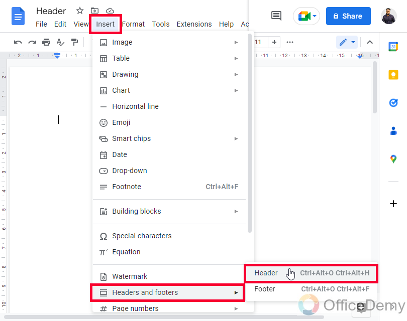 How to Make Header Only on First Page Google Docs 2
