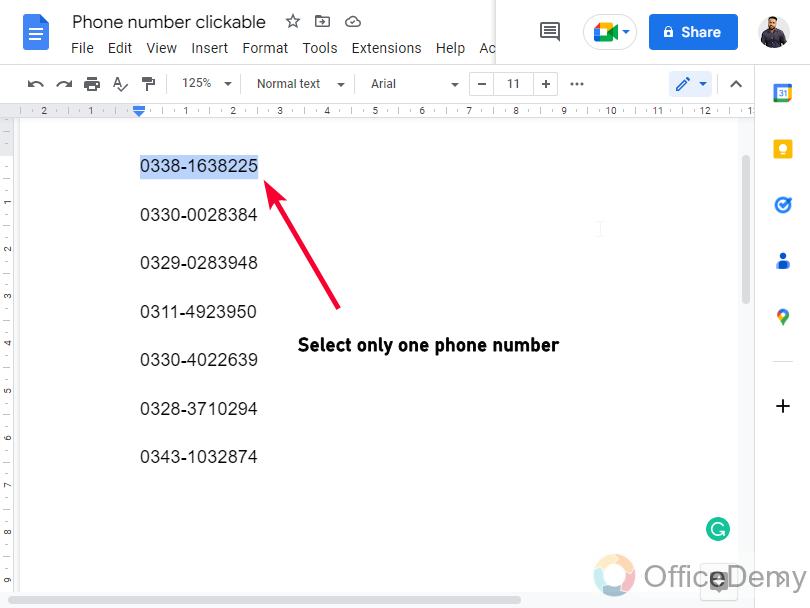 How to Make Phone Numbers Clickable in Google Docs 2