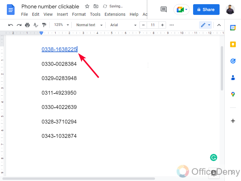 How to Make Phone Numbers Clickable in Google Docs 5