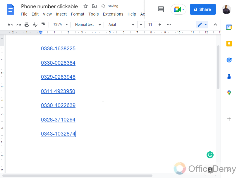 How to Make Phone Numbers Clickable in Google Docs 13