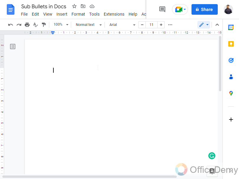 How to Make Sub Bullet Points in Google Docs 1
