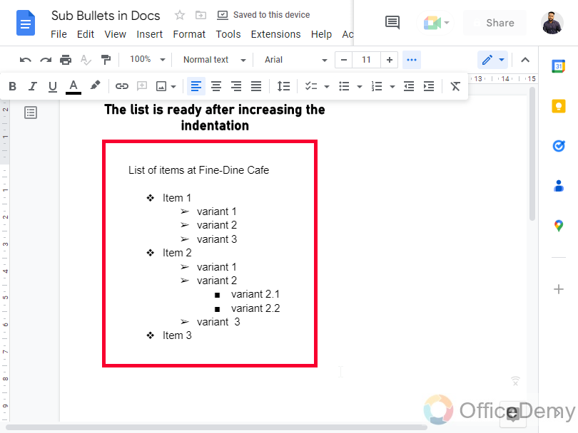 How to Make Sub Bullet Points in Google Docs 20