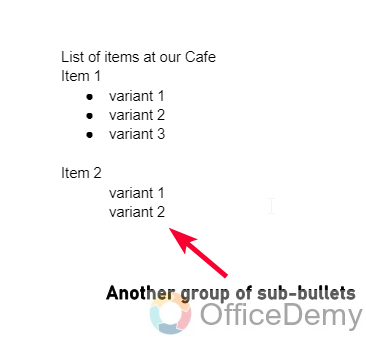 How to Make Sub Bullet Points in Google Docs 7