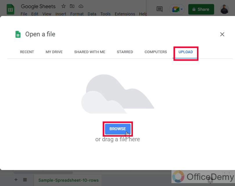 How to Open an Excel file in Google Sheets 13