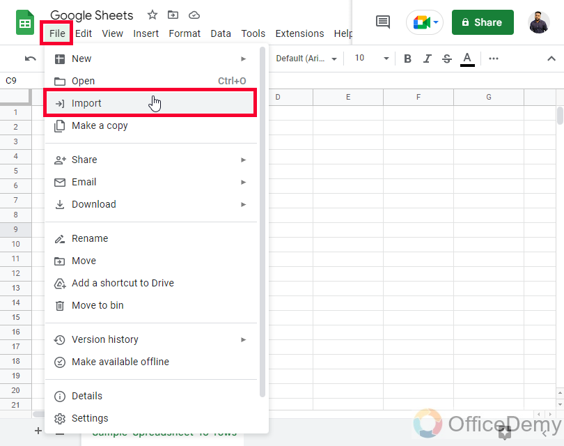 How to Open an Excel file in Google Sheets 17