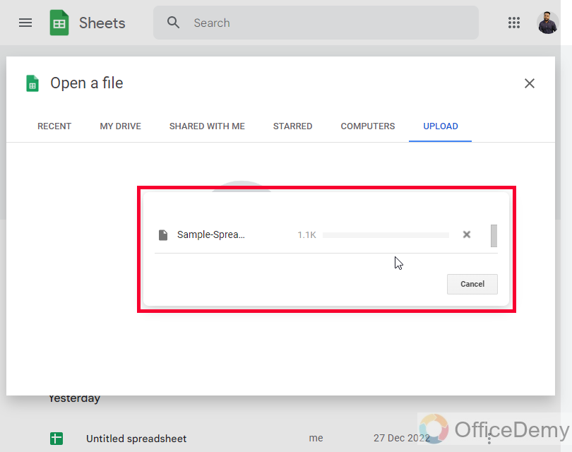 How to Open an Excel file in Google Sheets 8