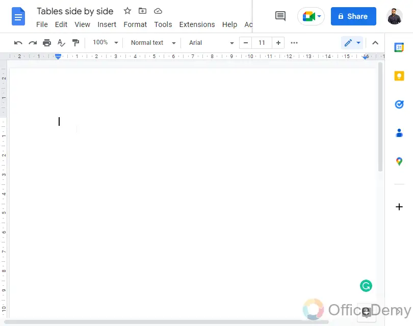 How to Put Tables Side By Side in Google Docs 1