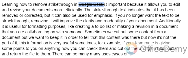 How to Remove Strikethrough in Google Docs 1