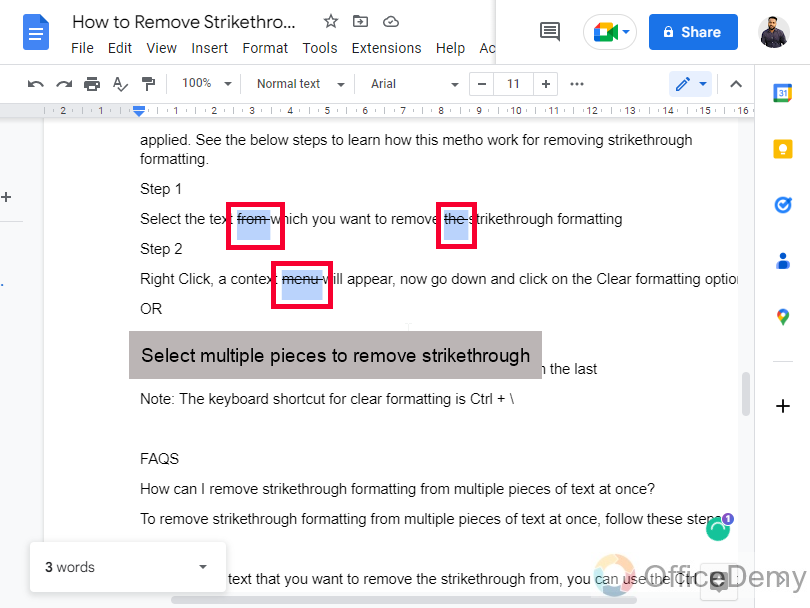 How to Remove Strikethrough in Google Docs 12