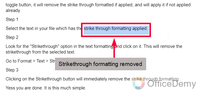 How to Remove Strikethrough in Google Docs 6