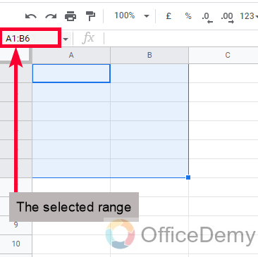 How to Select Multiple Cells in Google Sheets 3