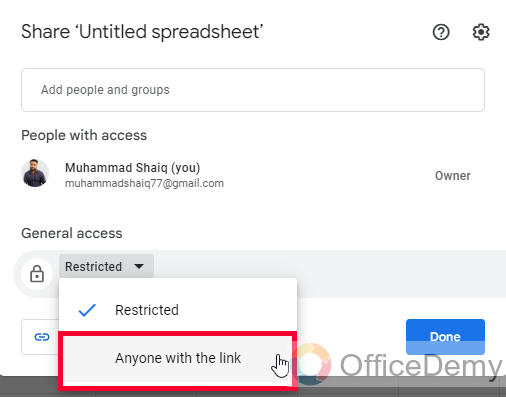 How to Share Google Sheets 8