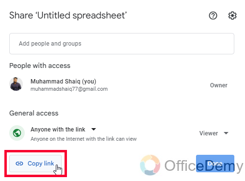 How to Share Google Sheets 10