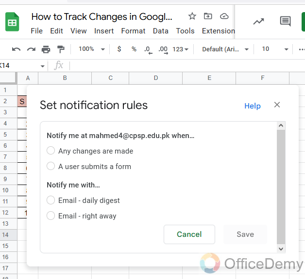 How to Track Changes in Google Sheets 4
