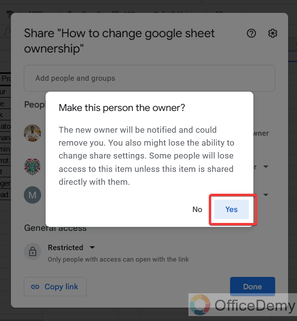 How to change google sheet ownership 11