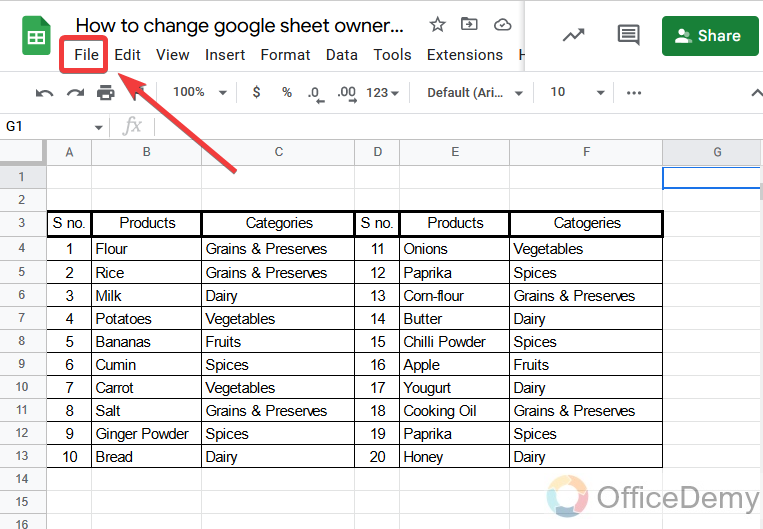 How to change google sheet ownership 2