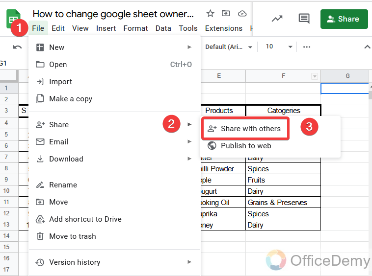 How to change google sheet ownership 4