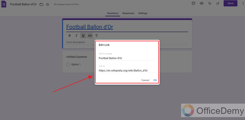 How to create hyperlink in google forms 15