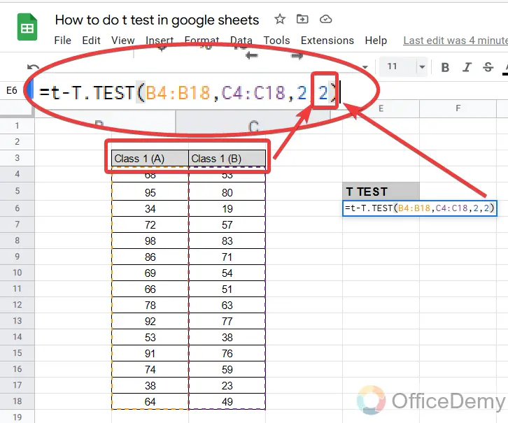 How to do a t test in google sheets 7
