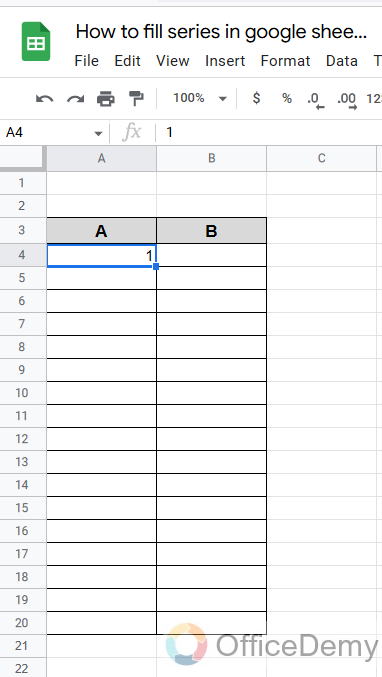 How to fill series in google sheets 3