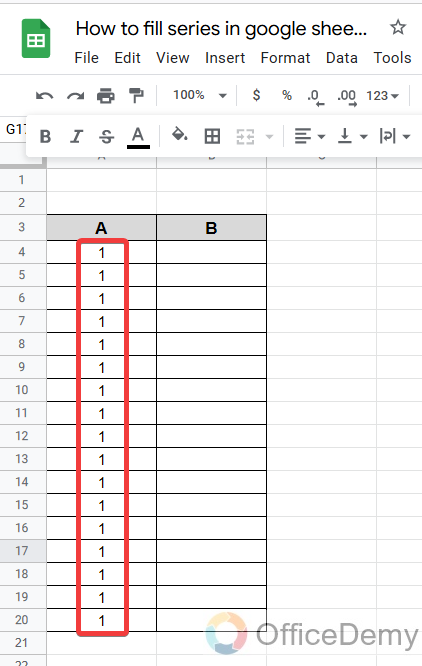 How to fill series in google sheets 5