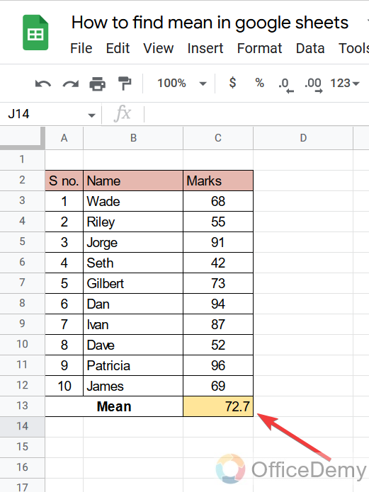 How to find mean in google sheets 10